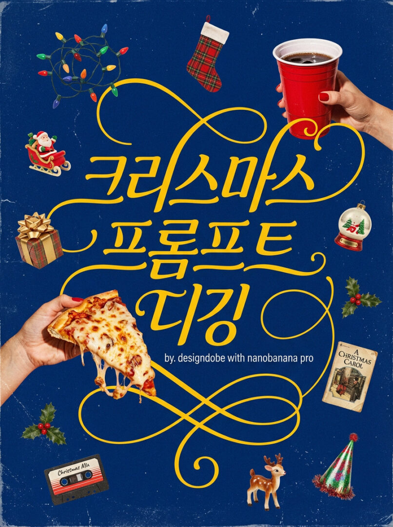 Homealone style script typography poster design