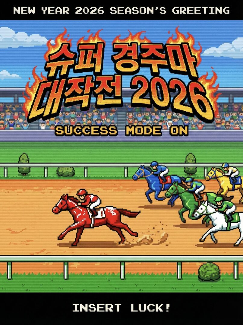 Retro game style season’s greeting